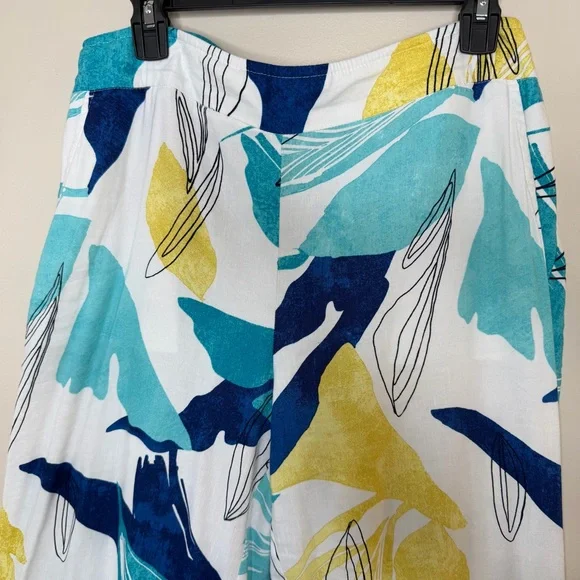 Chico's Vibrant Linen Lightweight Print Pants Size 16P - Picture 10 of 16
